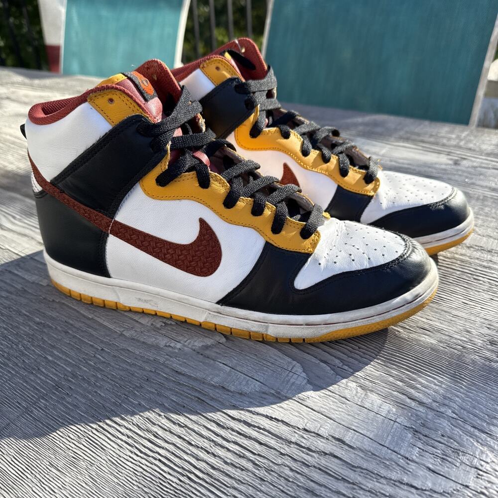 Nike Dunk High 2007 Black/Orange Blaze-Pro Gold Men's Size 11 Sneaker 309432-083